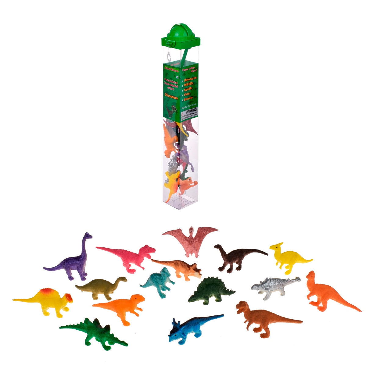 Set De Dinosaurios En Tubo